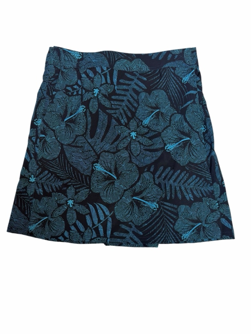 Ripskirt Hawaii Blue Tropical Print Mini Skirt Size Small‎ Stretch Travel